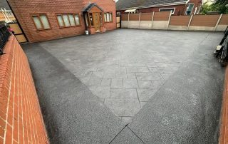 imprinted concrete driveway fencing patio oldham  03