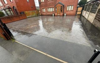 imprinted concrete driveway fencing patio oldham  29