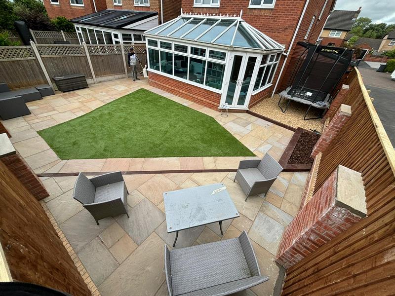 burnley full garden transformation gravel patio fences 15