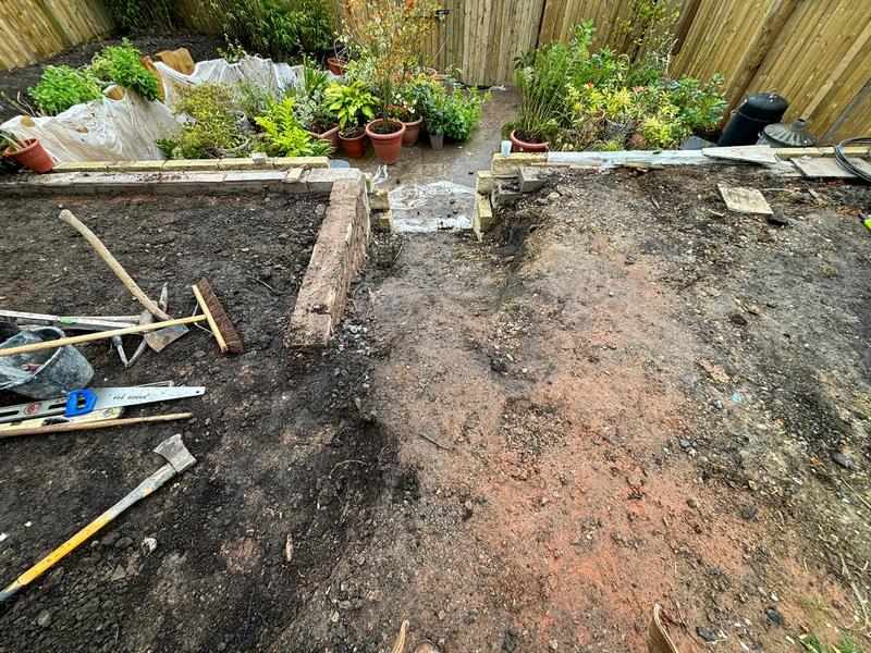 bury garden sandstone patio rescue from disaster 09