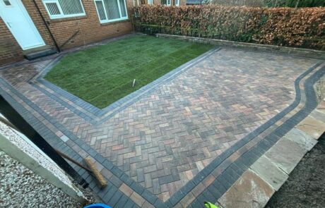 driveway patio herringbone brindle haslingden 5