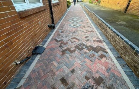 keighley block paved driveway path patio brick wall 06