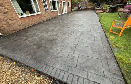 large patio imprinted concrete hebden bridge 02